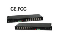 FC 항구 60km 섬유 매체 변환기 16 채널 영상 1 채널 RS485 반환 자료