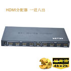 중국 8에서 3D 영상 4K HD HDMI 쪼개는 도구 1 x 8 HDMI 쪼개는 도구 1 밖으로 회사
